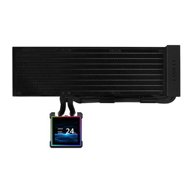 Water Cooler Lian Li Hydroshift II LCD-S, 360mm, Tela IPS 3.4"", ARGB, Sem Fans Wireless, Preto - GHS2LCDS36NB