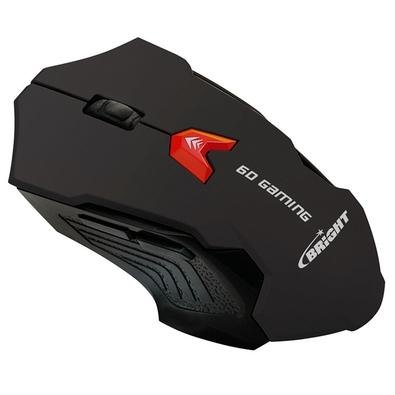 Mouse Gamer Bright, 6 Botões, 2400DPI, Preto/Vermelho - 462