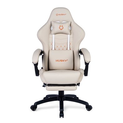 Cadeira Gamer Husky Tempest 700, Até 145kg, Almofadas, Reclinável 150º, PU, Descanso para Pés, Branca - HCG700BR