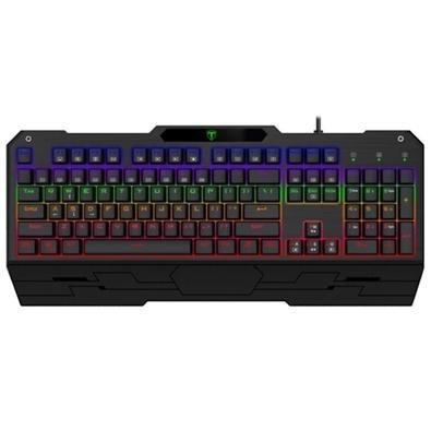 Teclado Mecanico Gamer Battleship, LED Rainbow, Anti-Ghosting, Switch Azul, ABNT2 - T-TGK301-BL (PT-RAINBOW)