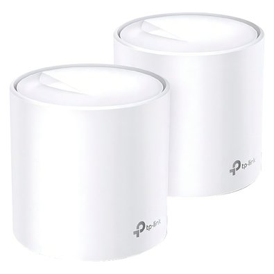 Roteador TP-Link Deco Mesh X20 Wi-Fi 6, AX1800, 5 GHz, WAN/LAN Gigabit, 2 Antenas Internas, 2 Peças, Branco - DECO X20(2-PACK)