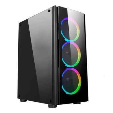 PC Gamer NTC Vulcano X Powered By Asus AMD Ryzen 5 3600, NVIDIA Geforce GTX 1650, 16GB RAM, SSD 480GB, RGB, Linux, Preto - 7301