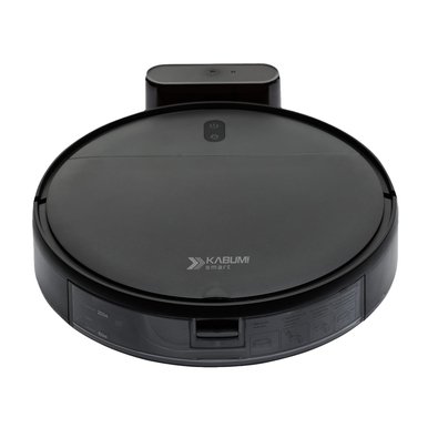 Robô Aspirador e Passa Pano KABUM! smart 100 - 5 Modos de Limpeza, Sensor Anti-Queda, Carregamento Automático, Aplicativo, Bivolt, Preto - KBSF007