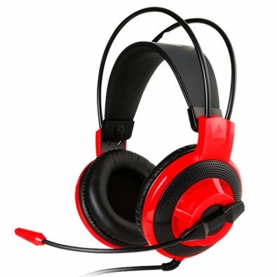 Headset Gamer MSI DS501, Drivers 40mm, P2, PC, Mac, PS5, PS4, XBOX Series, NintendoSwitch, Preto e Vermelho - S37-2100921-SV1