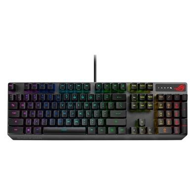 Teclado Mecânico Gamer ASUS ROG Strix Scope RX, Aura Sync RGB, Switch RX Red, IP57, Fullsize, US, Preto - 90MP0240-BKUA00