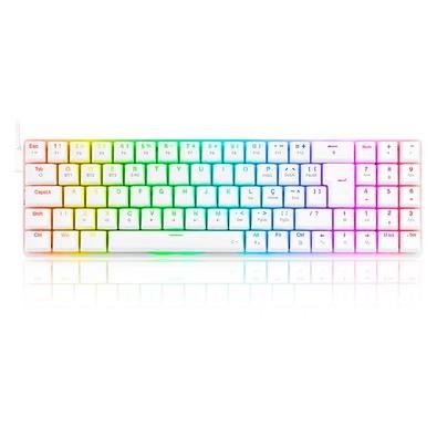 Teclado Mecânico Gamer Redragon Ashe Pro, RGB, Switch Brown, N-Keys, ABNT2, branco - K626P-KBS-W (PT-BROWN)