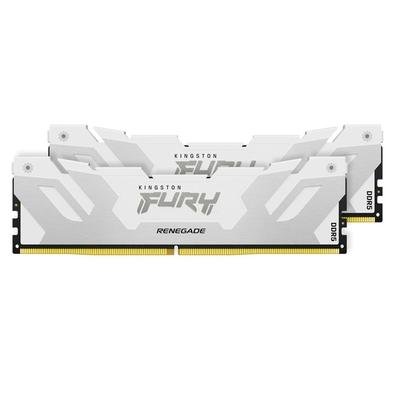 Memória Kingston Fury Renegade, 64GB (2X32GB), 6400MT/s, DDR5, CL32, DIMM, Branco XMP - KF564C32RWK2-64