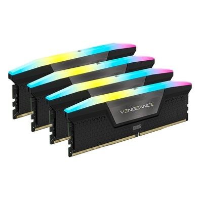 Memória RAM Corsair Vengeance RGB, 192GB (4x48GB), 5200MHz, DDR5, CL38, Otimizado Intel XMP, Preto - CMH192GX5M4B5200C38