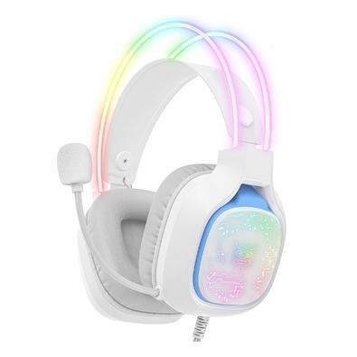 Headset Gamer Onikuma X-22, RGB, Driver 50mm, USB e P3, Branco - X22