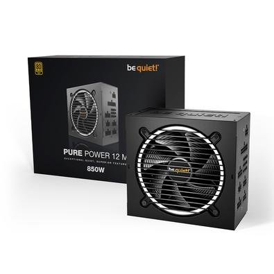 Fonte Be quiet! Pure Power 12 M, 850W, 80 Plus Gold, Modular, PFC Ativo, Sem Cabo, Preto - BN522