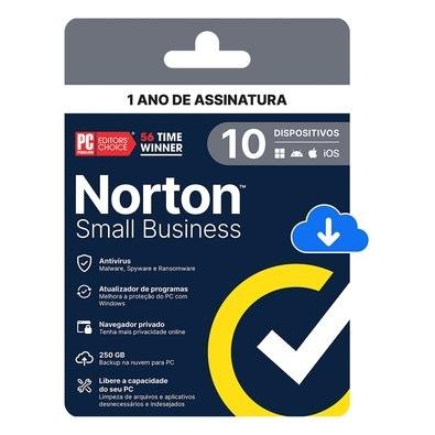 Norton Small Business 250GB, 10 Dispositivos, 12M ESD - 21460352