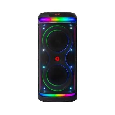 Caixa de Som Chilli Beans Power Boost, TWS, 2 Speakers 8 + Twiter, 1300W, Blueetooth, Função Karaokê, Led Show, Preto, KN 5000