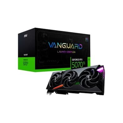 Placa de Vídeo MSI RTX 5070 Ti 16G VANGUARD SOC LAUNCH EDITION NVIDIA GeForce, 16GB, GDDR7, 2602MHz, DLSS 4 - G507T-16VGSL