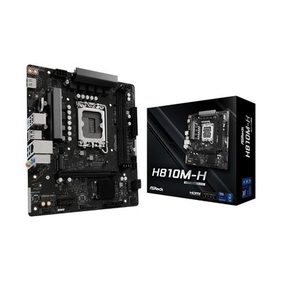 Placa-Mãe ASRock H810M-H Intel LGA1851 H810, mATX, DDR5 - 90-MXBSZ