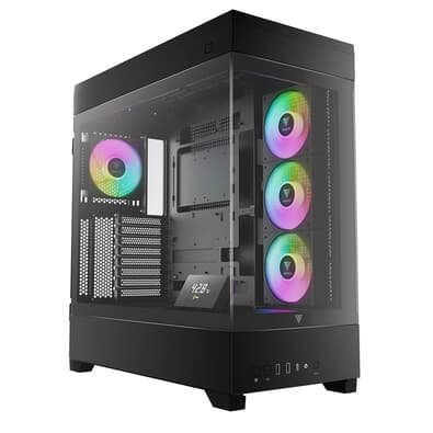 Gabinete Gamer Gamdias Atlas P1, Mid Tower, ARGB, ATX, Lateral em Vidro Temperado, Preto - ATLAS P1