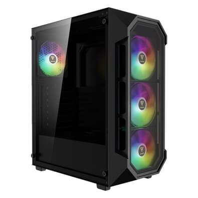 Gabinete Gamer Gamdias Aura GC1 Elite, Mid Tower, ARGB, ATX, Lateral em Vidro Temperado, Preto - AURA GC1 ELITE ARGB