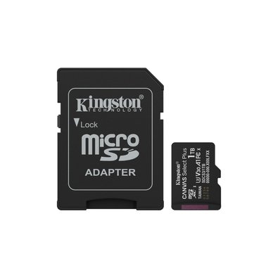 Cartão de Memória Kingston,Canvas Select Plus, microSDXC, 1TB, Gen3, 150MB/s, Classe A1 com adaptador - SDCS3/1TB