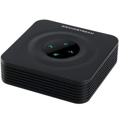 Adaptador de Telefone Analógico Grandstream 2 Portas FXS 2 Perfis SIP 1 Porta 10/100 Mbps HT802 Preto