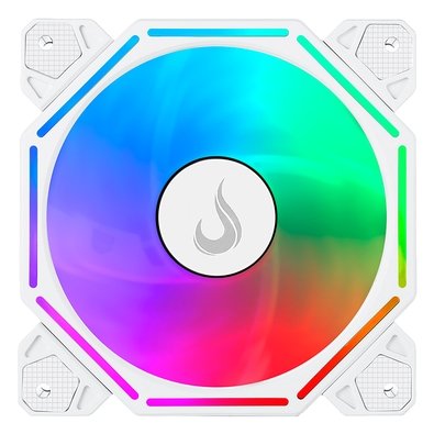 Ventoinha Rise Mode Hex Turbine PWM Reverse, 120mm, ARGB, Branco - RM-H-ARGB-TOR-W-RV