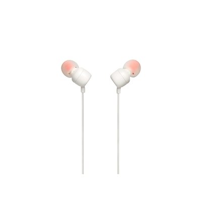 Fone de Ouvido Intra-auricular JBL Tune 110, com Fio, com Microfone, Branco - JBLT110WHTE