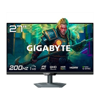 Monitor Gamer Gigabyte 27", QHD, 200Hz, 1ms, IPS, Adaptive-Sync, G-Sync, HDR 400, USB-C, Altura Ajustável, Preto - M27Q2 QD