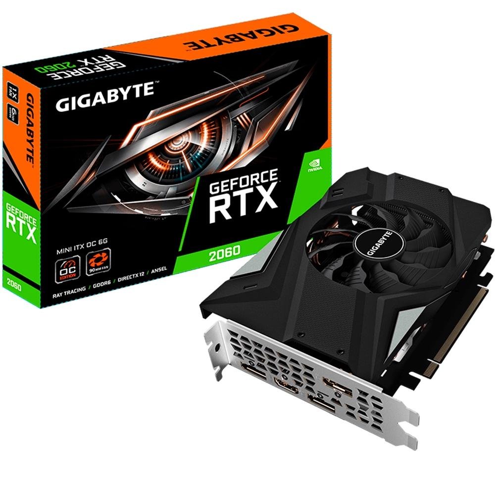 Placa de Vídeo Gigabyte RTX 2060 Mini ITX OC 6G | KaBuM!