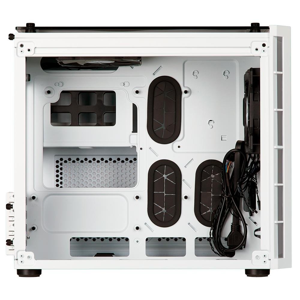 Gabinete Gamer Corsair Crystal Series 280X, Lateral em Vidro Temperado, Branco - CC-9011136-WW
