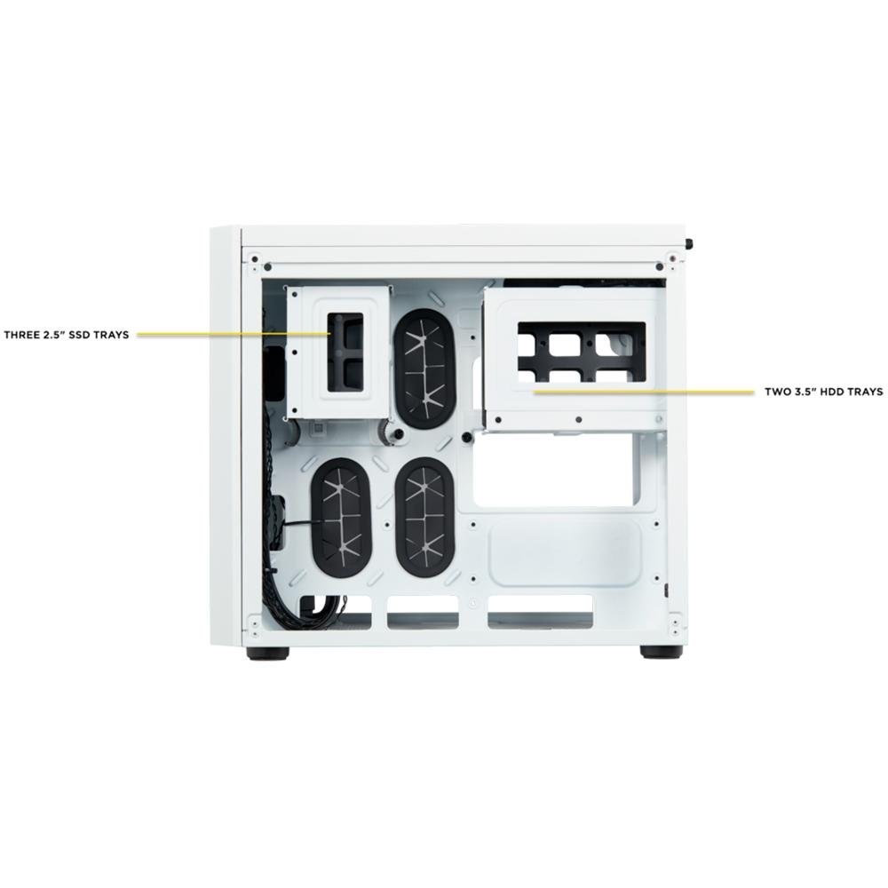 Gabinete Gamer Corsair Crystal Series 280X, Lateral em Vidro Temperado, Branco - CC-9011136-WW