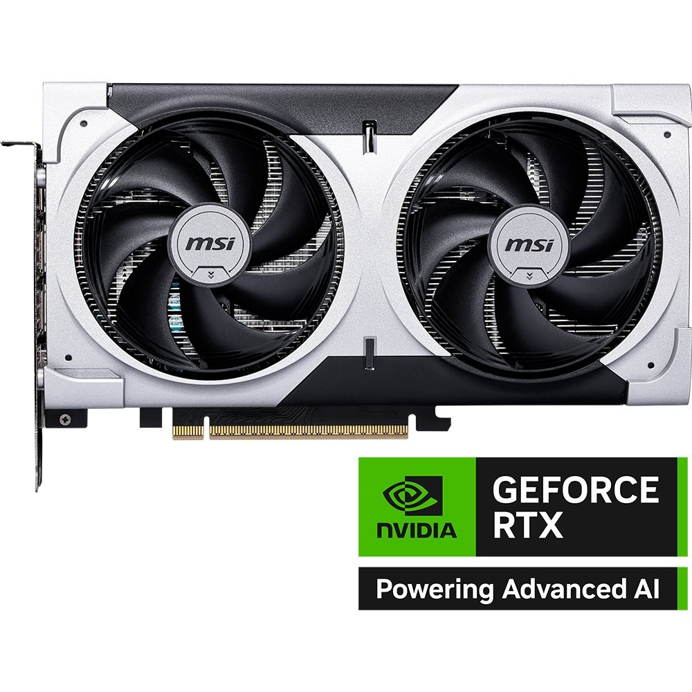 新品◆MSI GeForce RTX 5060 Ti 8G VENTUS 2X Placa de Vídeo MSI RTX 5060 Ti Ventus 2X OC Plus – 8GB GDDR7, Ray