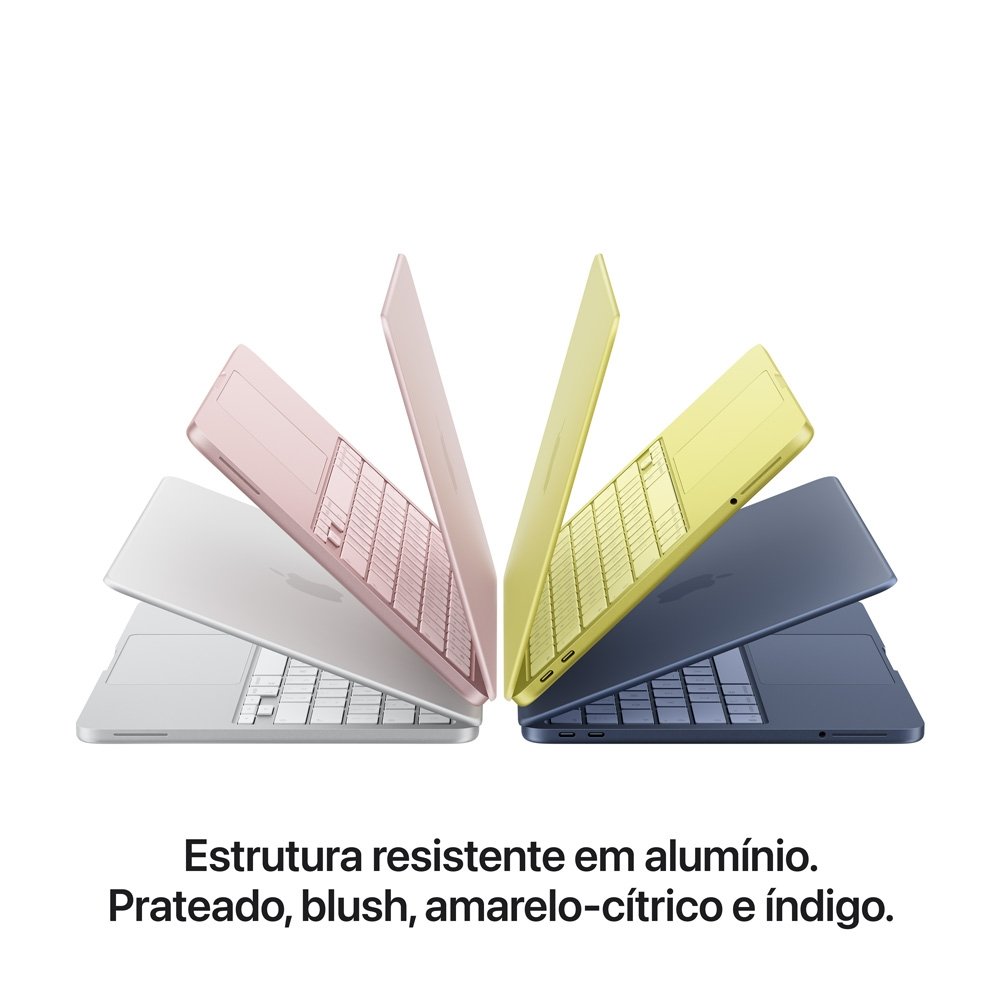 MacBook Neo Apple 13" Chip A18 Pro, CPU de 6 Núcleos, GPU de 5 Núcleos, 256GB, Amarelo-cítrico - MHFD4BZ/A