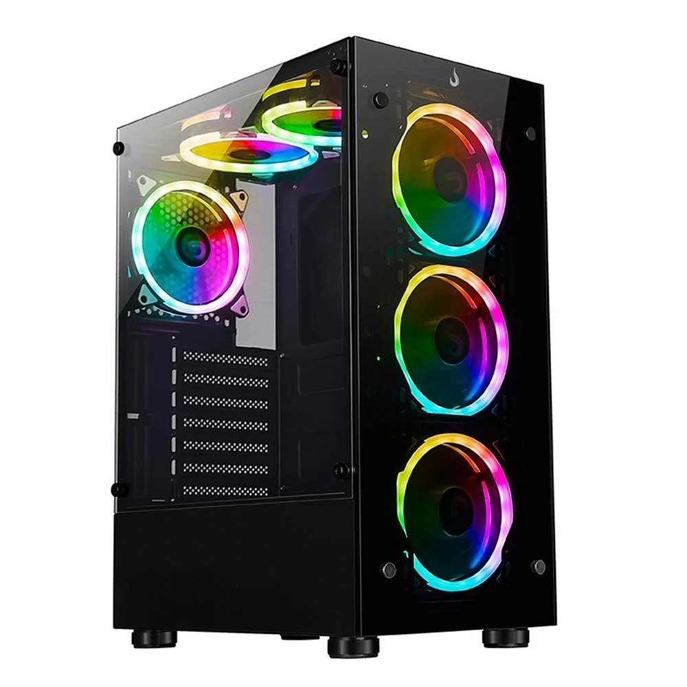 Gabinete Rise Mode Glass 06x + Fonte 650W | KaBuM!
