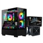 Gabinete Gamer Hyrax HGB320, Mini Tower + Fonte MACH1 Steady, 500W