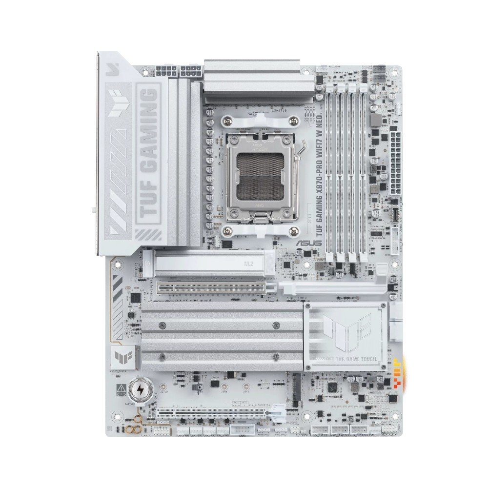 Placa Mãe TUF GAMING X870-PRO WIFI7 W NEO, AMD AM5, ATX, DDR5, Wi-fi 7, Branco - 90MB1NY0-M0EAY0 Placa Mãe TUF GAMING X870-PRO WIFI7 W NEO, AMD AM5, ATX, DDR5, Wi-fi 7, Branco - 90MB1NY0-M0EAY0