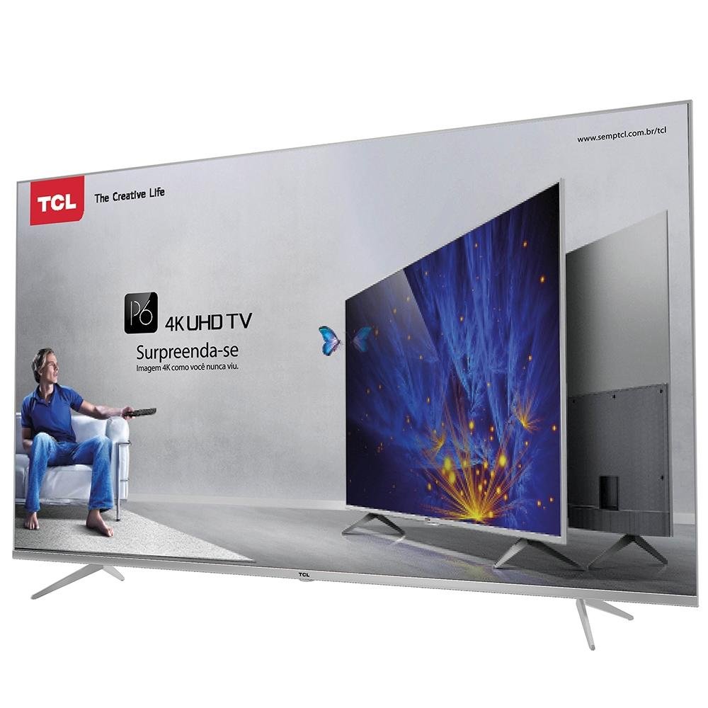 Smart TV LED 55´ 4K TCL P6US, 3 HDMI, 2 USB, HDR - 55P6US Smart TV LED 55´ 4K TCL P6US, 3 HDMI, 2 USB, HDR - 55P6US