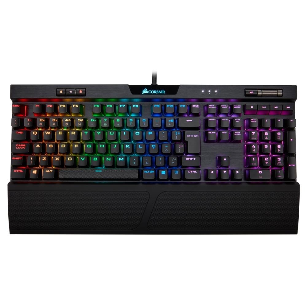 Teclado Mecânico Gamer Corsair K70 MK.2 Rapidfire, RGB, Switch Cherry MX Speed, ABNT2 - CH-9109014-BR Teclado Mecânico Gamer Corsair K70 MK.2 Rapidfire, RGB, Switch Cherry MX Speed, ABNT2 - CH-9109014-BR