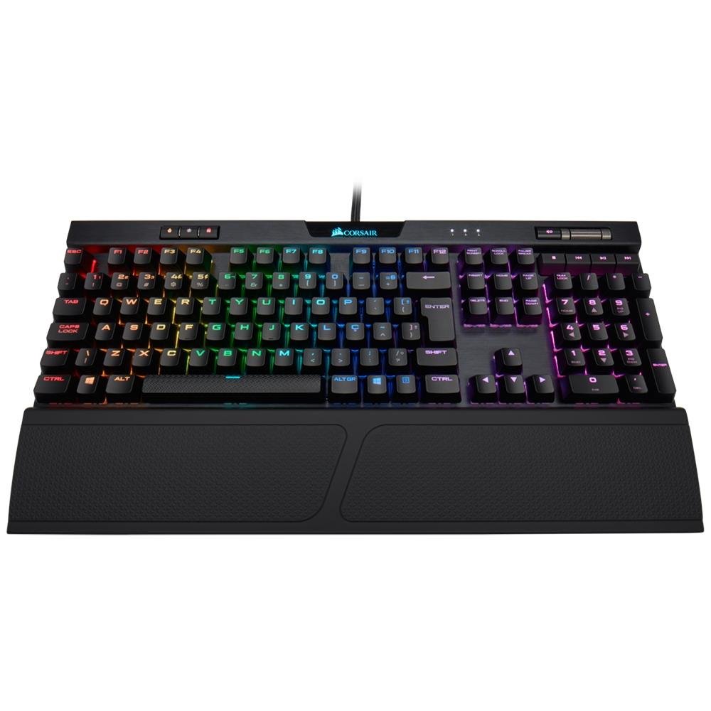Teclado Mecânico Gamer Corsair K70 MK.2 Rapidfire, RGB, Switch Cherry MX Speed, ABNT2 - CH-9109014-BR Teclado Mecânico Gamer Corsair K70 MK.2 Rapidfire, RGB, Switch Cherry MX Speed, ABNT2 - CH-9109014-BR