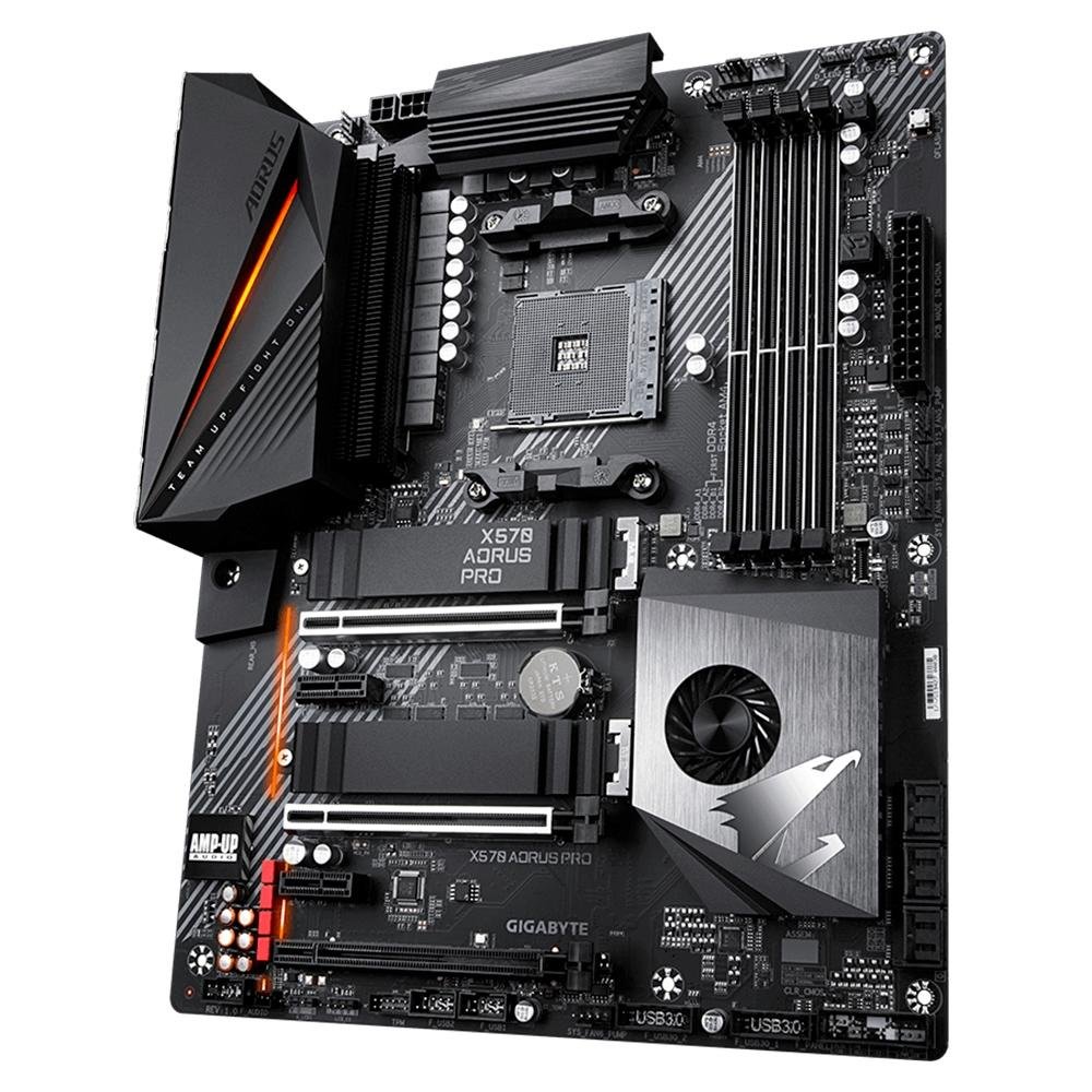 Placa-Mãe Gigabyte Aorus X570 Aorus Pro, AM4, ATX, DDR4, Preto - X570 Aorus Pro Placa-Mãe Gigabyte Aorus X570 Aorus Pro, AM4, ATX, DDR4, Preto - X570 Aorus Pro