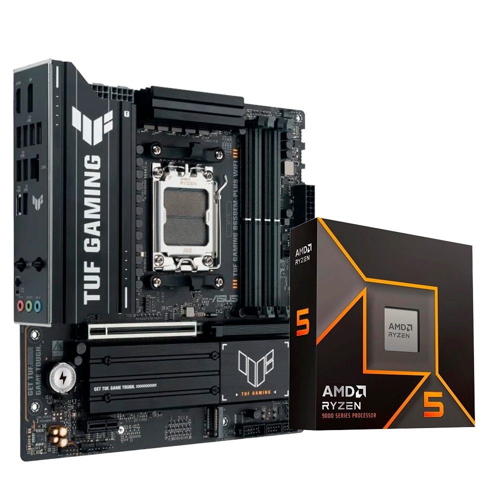 Kit Placa Mãe ASUS TUF B650EM-Plus + AMD Ryzen 5 9600X