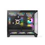 Gabinete Gamer Husky Dome 210, Mini Tower, M-ATX, Lateral e Frontal em Vidro, Sem FANs, Preto + Water Cooler Husky Freezy, ARGB, 360mm, AMD e Intel, Preto