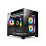 Gabinete Gamer Husky Dome 210, Mini Tower, M-ATX, Lateral e Frontal em Vidro, Sem FANs, Preto + Water Cooler Husky Freezy, ARGB, 360mm, AMD e Intel, Preto