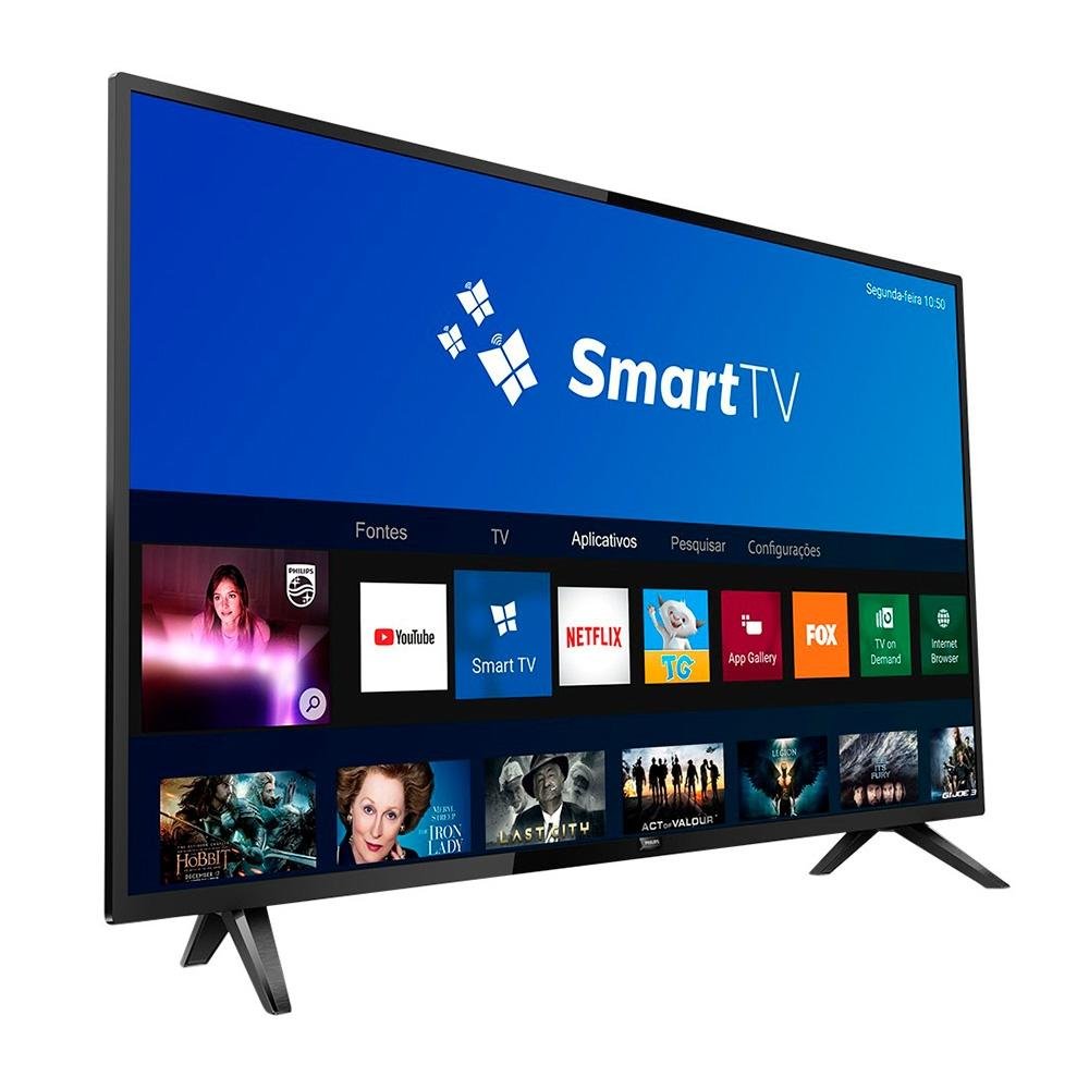 SmartTV 43" Phillips Full HD, Wi-Fi, HDMI | KaBuM!