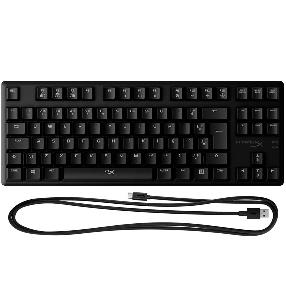 Teclado Mecânico Gamer HyperX Alloy Origins Core, RGB, Switch HyperX Red, USB Tipo-C, ABNT2, Preto - 4P5P3A2#AC4 Teclado Mecânico Gamer HyperX Alloy Origins Core, RGB, Switch HyperX Red, USB Tipo-C, ABNT2, Preto - 4P5P3A2#AC4