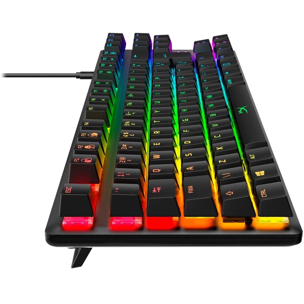 Teclado Mecânico Gamer HyperX Alloy Origins Core, RGB, Switch HyperX Red, USB Tipo-C, ABNT2, Preto - 4P5P3A2#AC4 Teclado Mecânico Gamer HyperX Alloy Origins Core, RGB, Switch HyperX Red, USB Tipo-C, ABNT2, Preto - 4P5P3A2#AC4