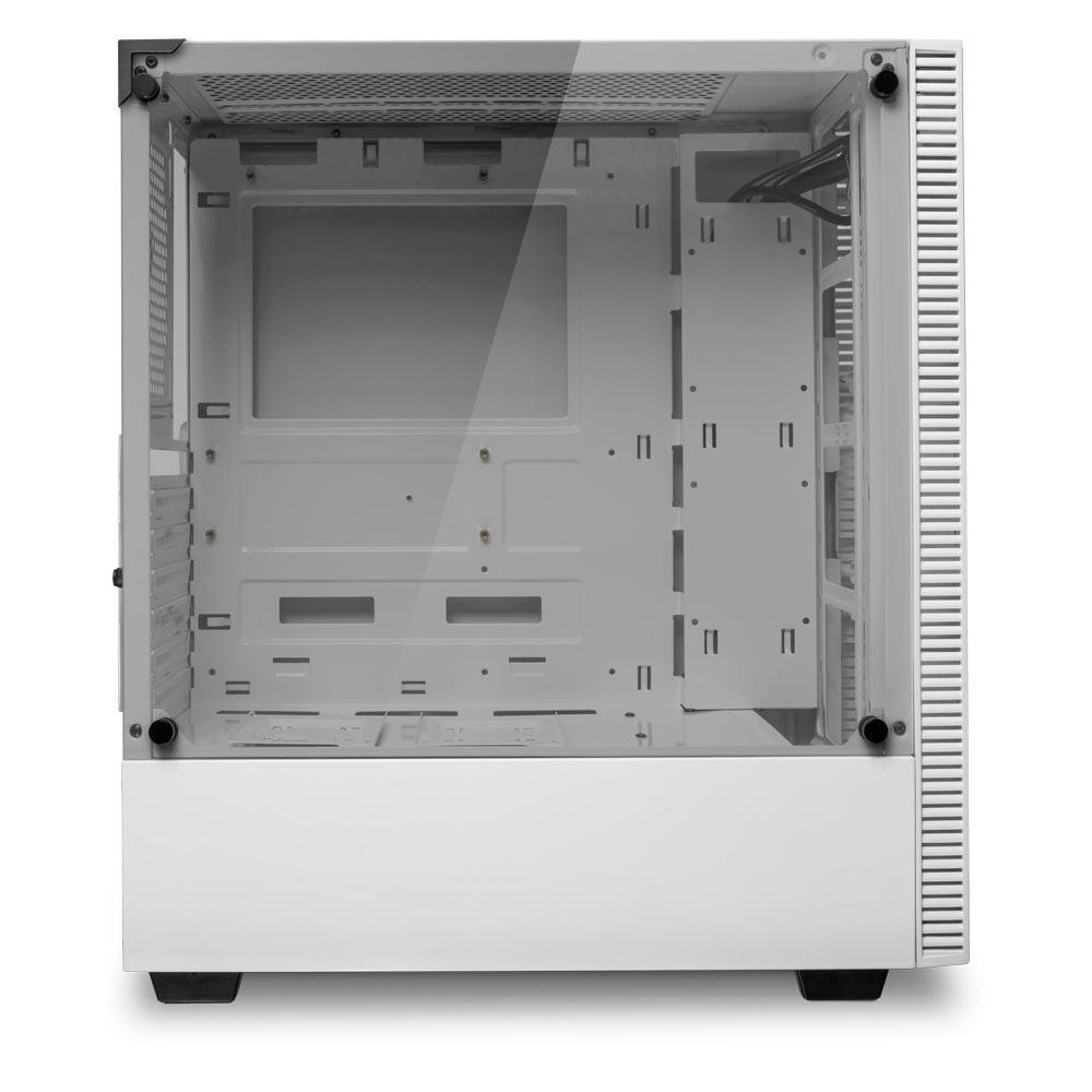 Gabinete Gamer T-Dagger Cube White, Mid Tower, Lateral em Vidro, Sem FANs, Branco - T-TGC305W