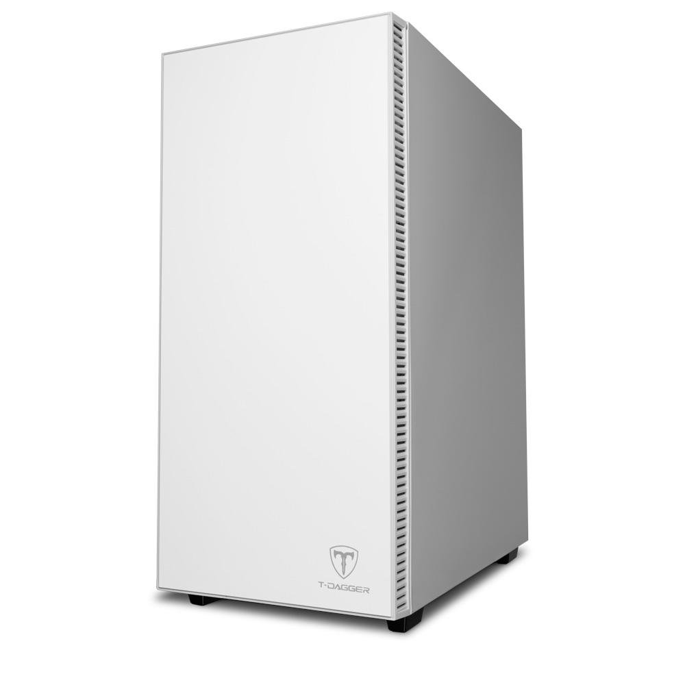 Gabinete Gamer T-Dagger Cube White, Mid Tower, Lateral em Vidro, Sem FANs, Branco - T-TGC305W