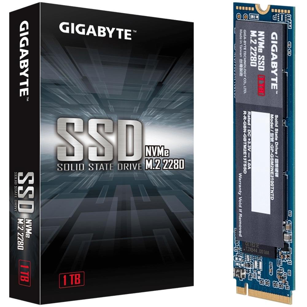 【新品】1TB SSD SSD 1 TB Gigabyte, M.2, PCIe, NVMe, Leitura: 2500MB/s e Gravação