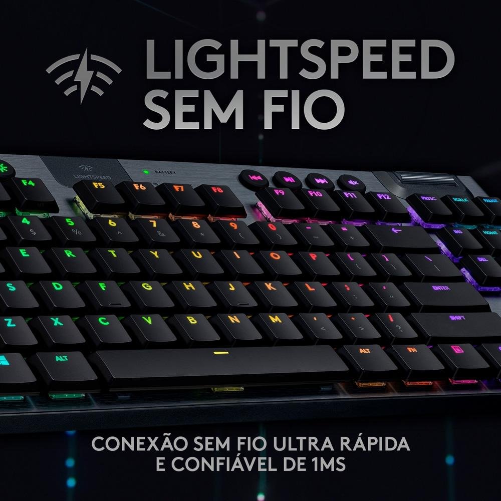 Teclado Sem Fio Mecânico Gamer Logitech G915