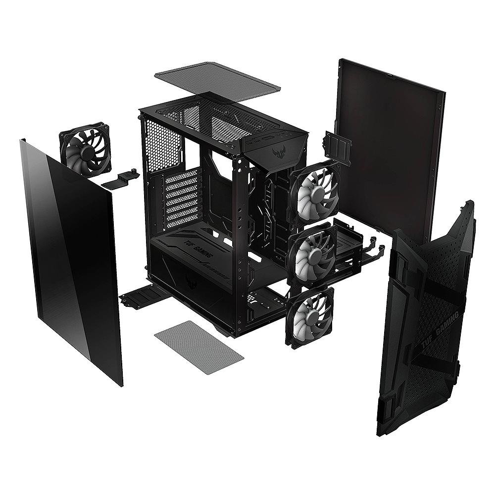 Gabinete Gamer Asus TUF Gaming GT301 Mid Tower, Aura RGB, com FAN, Lateral em Vidro - 90DC0040-B40000 Gabinete Gamer Asus TUF Gaming GT301 Mid Tower, Aura RGB, com FAN, Lateral em Vidro - 90DC0040-B40000