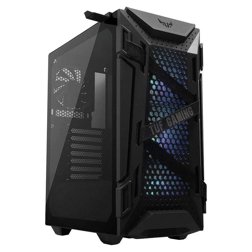 Gabinete Gamer Asus TUF Gaming GT301 Mid Tower, Aura RGB, com FAN, Lateral em Vidro - 90DC0040-B40000 Gabinete Gamer Asus TUF Gaming GT301 Mid Tower, Aura RGB, com FAN, Lateral em Vidro - 90DC0040-B40000