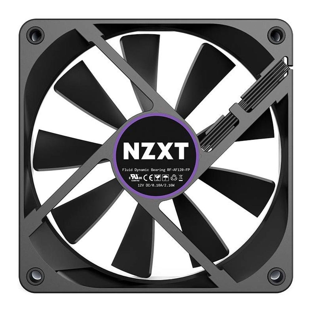 Cooler FAN NZXT AER F, 120mm - RF-AF120-B1 | KaBuM!